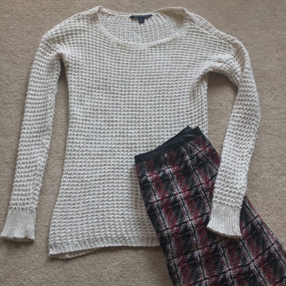 American Eagle Chunky White Sweater - Picture 1 of 4